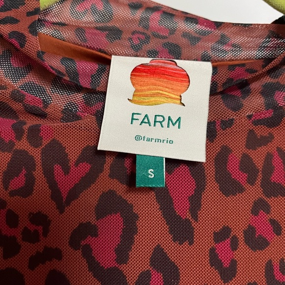 Farm Rio Mesh Leopard Print Shirt Small - Picture 2 of 7